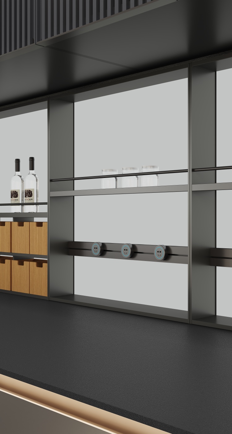 MONTEUX<br>Open Lighting Storage Rack