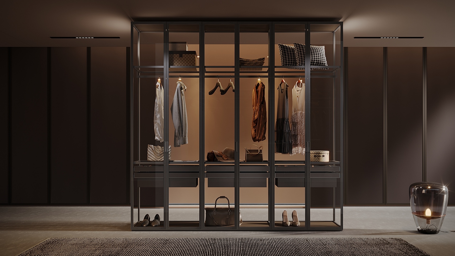WALKER<br>Transparent Glass Cabinet
