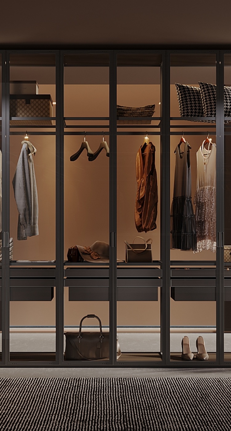 WALKER<br>Transparent Glass Cabinet