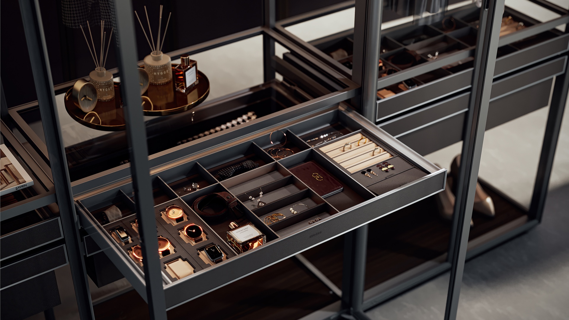 WALKER<br>Transparent Glass Cabinet