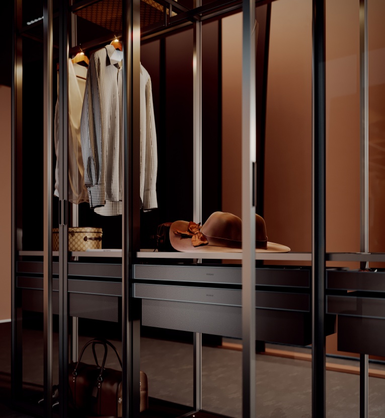 WALKER<br>Transparent Glass Cabinet